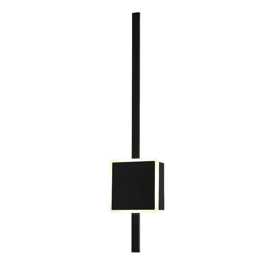 R52-2 ARBOTANTE MINIMALISTA NEGRO CUADRADO CON BARRA VERTICAL LED NEUTRO